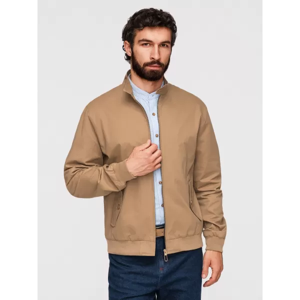  Pánska bunda OMBRE OM-JANP-0326 LIGHT BROWN 