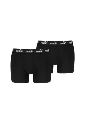 Pánske boxerky PUMA ELEMENTS MEN BASIC BOXERS 2P 93875309 BLACK