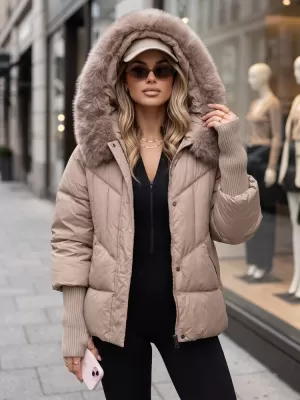 Dámska bunda DSTREET TY5740 BÉŽOVÁ