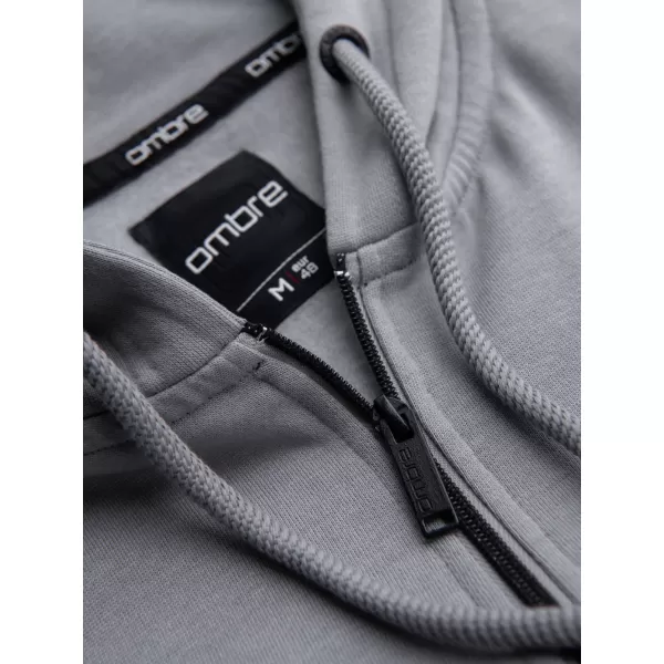  Pánska mikina OMBRE OM-SSZP-0256 GREY 