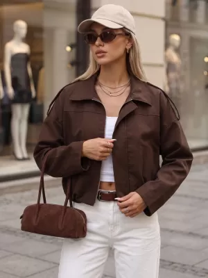 Dámska bunda DSTREET TY5956 HNEDÁ