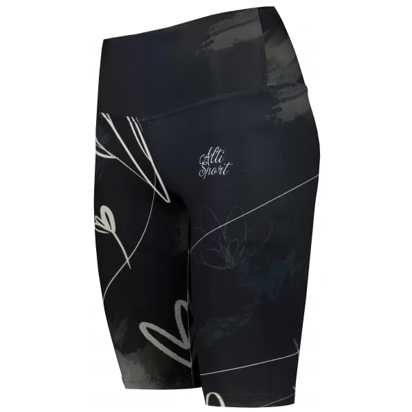  Dámske legíny nad kolená premium (nové veľkosti) ALTISPORT VOJ/ALW083LEG06 ČIERNOBIELA 