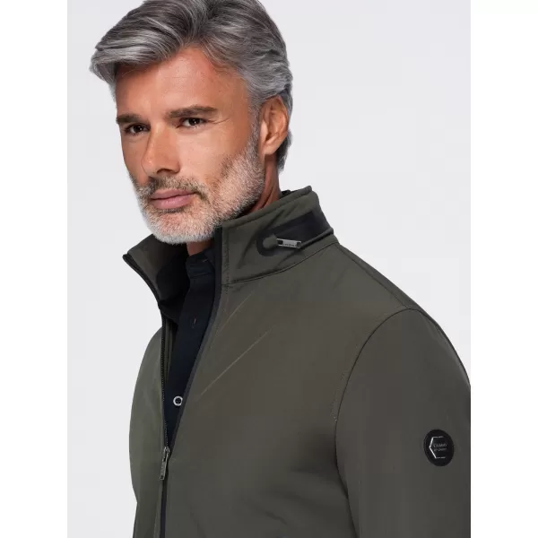  Pánska bunda s kapucňou OMBRE OM-JANP-0233 DARK OLIVE 