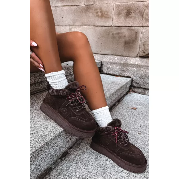  Dámske snehule BIG STAR SHOES UU274312 CHOCOLATE 