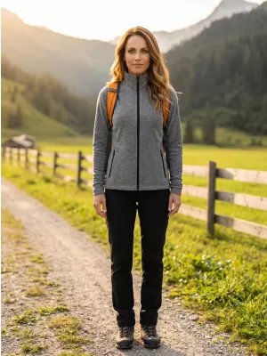Dámska micro fleece mikina MALFINI FACTOR 853 ČIERNY MELÍR