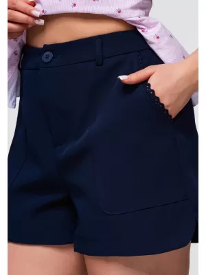 Dámske kraťasy OMBRE OW-ST-E0009 NAVY BLUE