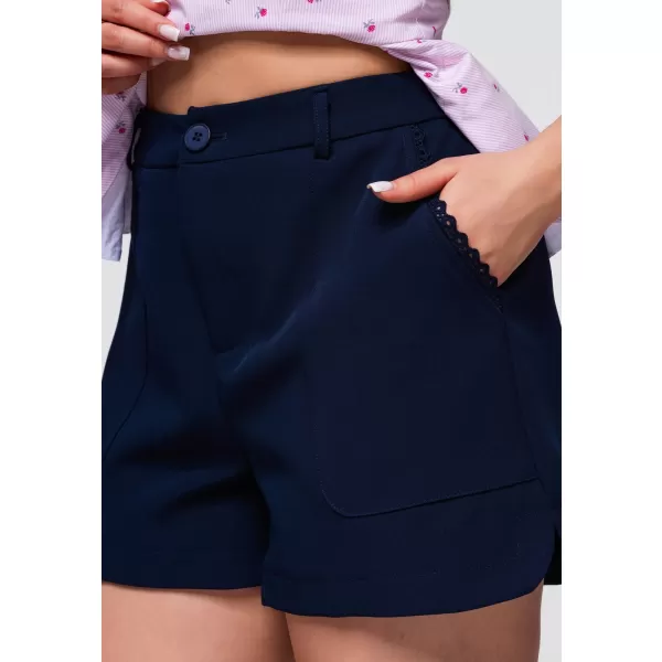  Dámske kraťasy OMBRE OW-ST-E0009 NAVY BLUE 