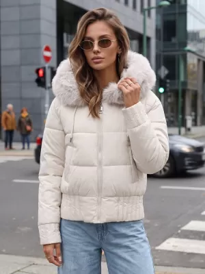 Dámska bunda DSTREET TY5832 BIELA