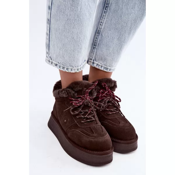  Dámske snehule BIG STAR SHOES UU274312 CHOCOLATE 