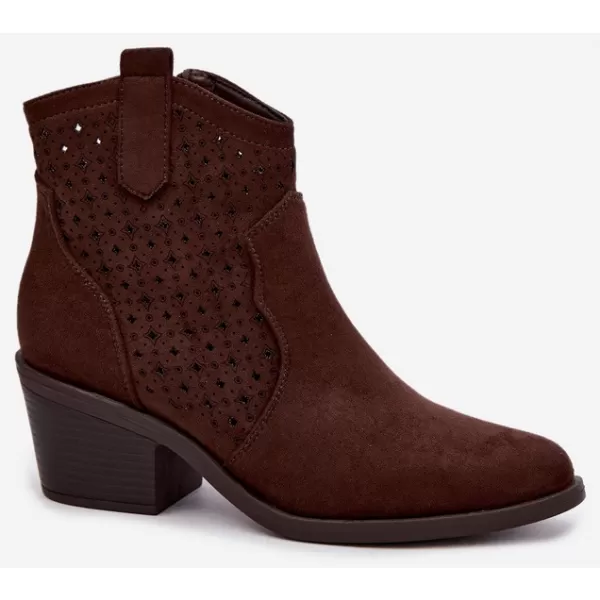  Dámske topánky S.BARSKI HY62-8149 CHOCOLATE 