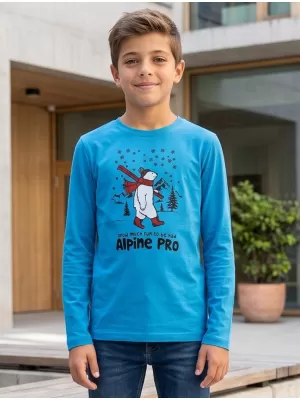 Detské tričko ALPINE PRO ECCO 2 NEÓN ATOMIC BLUE VARIANT PA
