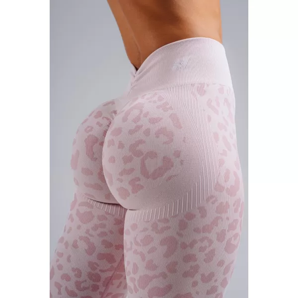  Kompresné push-up legíny s leopardím vzorom NEBBIA PRIMAL 849 PINK LEOPARD 
