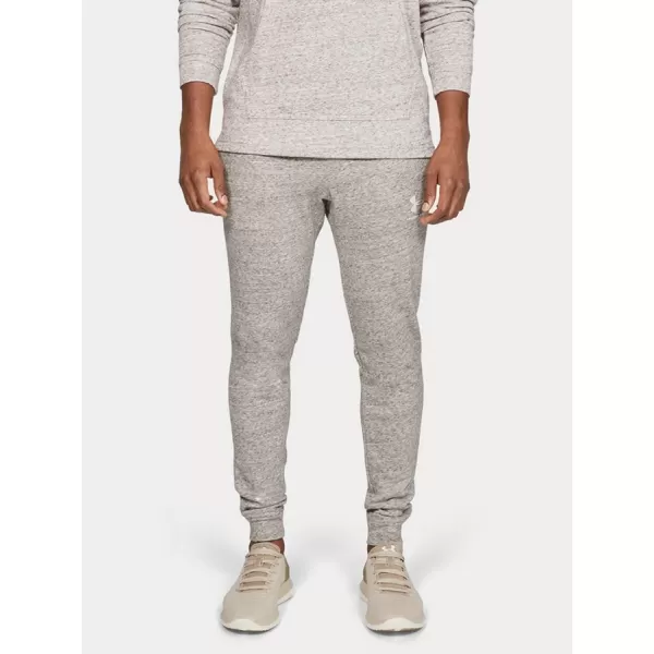  Pánske tepláky UNDER ARMOUR SPORTSTYLE TERRY JOGGER 1329289-112 BIELA 