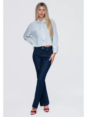 Dámska košeľa OMBRE OW-SH-E0069 BLUE