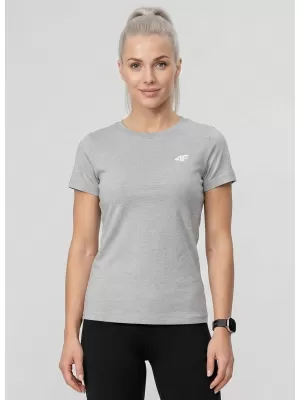 Dámske tričko 4F WMM00TTSHF3306 COLD LIGHT GREY MELANGE