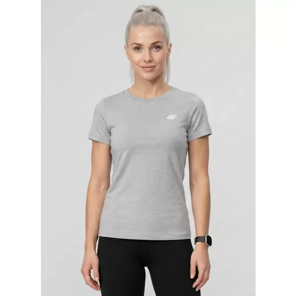  Dámske tričko 4F WMM00TTSHF3306 COLD LIGHT GREY MELANGE 