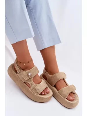 Dámske sandále GOE TT2N4101 BEIGE