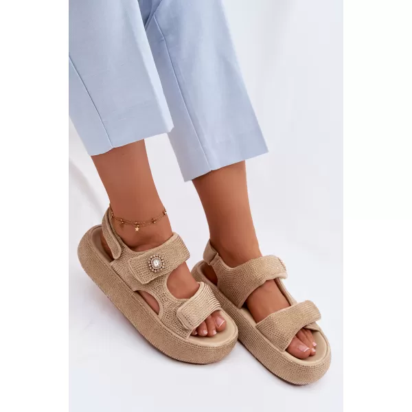  Dámske sandále GOE TT2N4101 BEIGE 