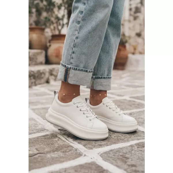  Dámske kožené tenisky GOE SS2N4021 WHITE 