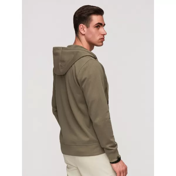  Pánska mikina OMBRE OM-SSZP-0256 OLIVE 
