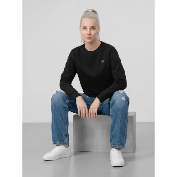  Dámska mikina 4F WMM00TSWSF2534 DEEP BLACK 