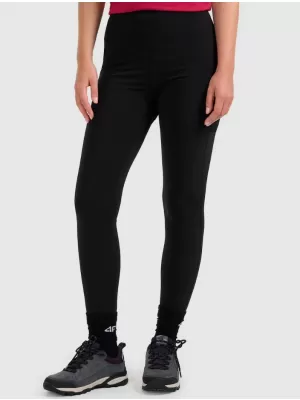 Dámske legíny 4F WAW25TFTIF373 DEEP BLACK