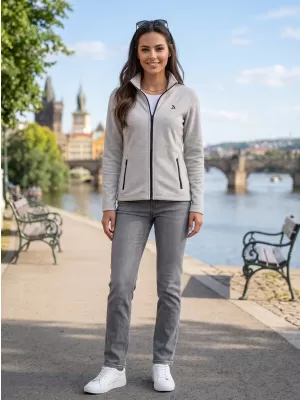 Dámska fleece mikina ALTISPORT ALW002852 STRIEBORNÝ MELÍR