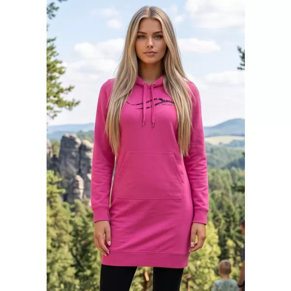  Dámska predĺžená mikina ALTISPORT ALW001419 PURPUROVÁ 