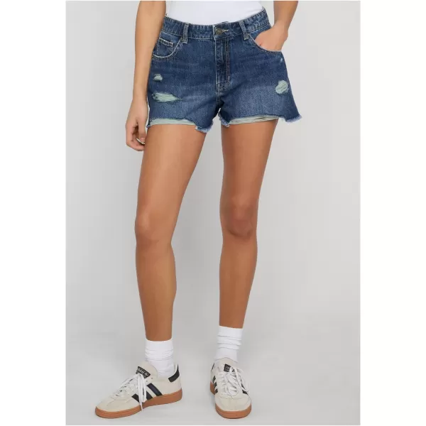  Dámske kraťasy URBAN CLASSICS TB8193 MID DEEP BLUE WASHED 