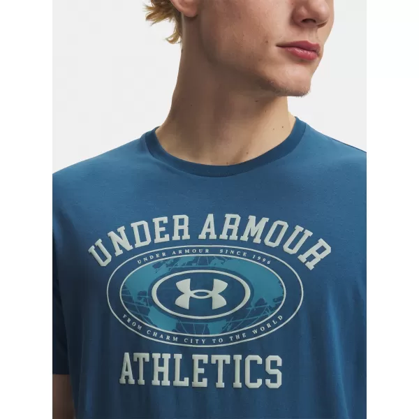  Pánske tričko UNDER ARMOUR M 60/40S ARMOR GLOBE SS 6009261-498 MODRÁ 
