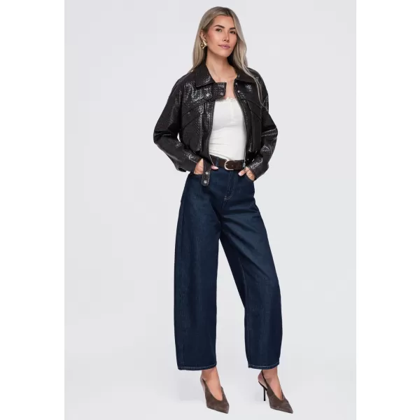  Dámska bunda OMBRE OW-JAFL-0148 BROWN 