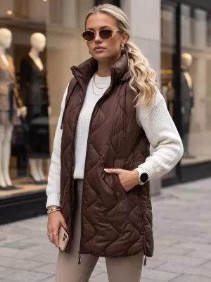 Dámska vesta DSTREET TY6013 HNEDÁ
