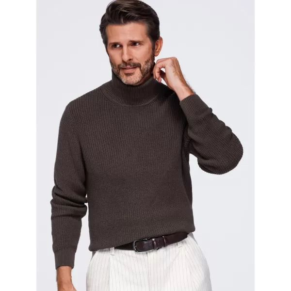  Pánsky rolák OMBRE OM-SWTN-0189 DARK BROWN 