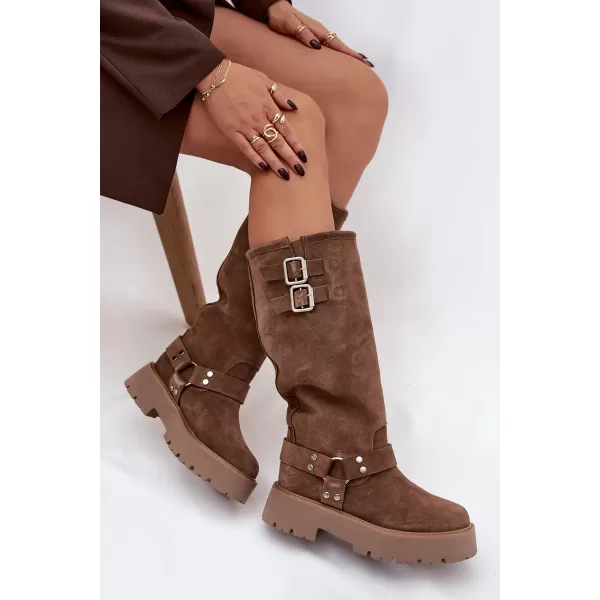  Dámske čižmy BIG STAR SHOES OO274A182 BEIGE 