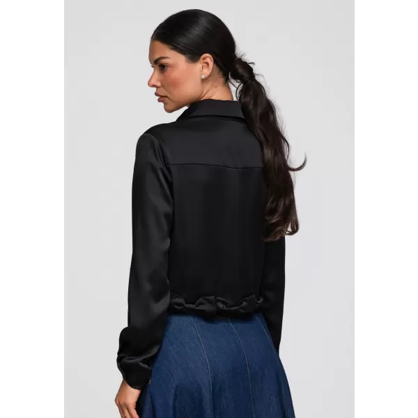  Dámska košeľa OMBRE OW-SH-E0059 BLACK 