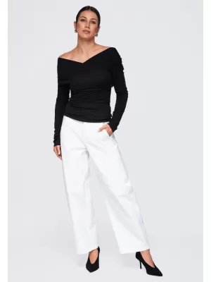 Dámska blúzka OMBRE OW-TS-E0088 BLACK