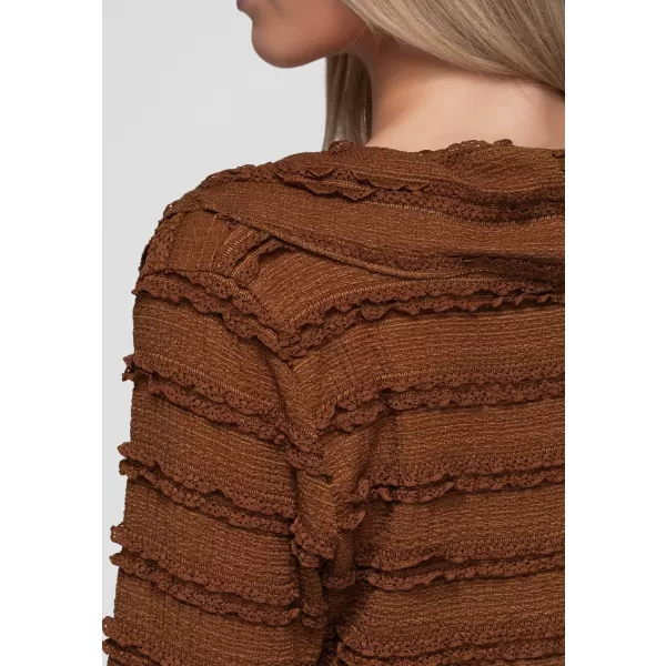  Dámska blúza OMBRE OW-TS-E0067 LIGHT BROWN 
