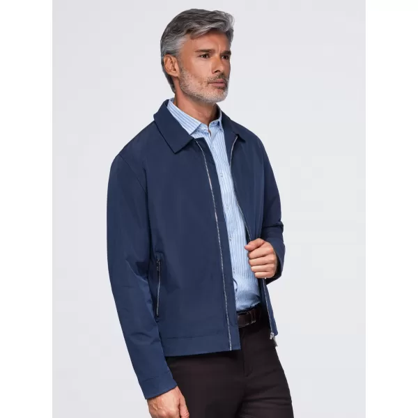  Pánska prechodná bunda OMBRE OM-JANP-0224 NAVY BLUE 