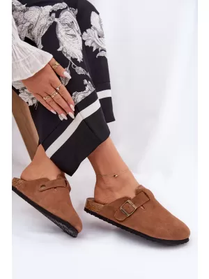 Dámske šľapky BIG STAR SHOES RR274A387 BROWN/BEIGE