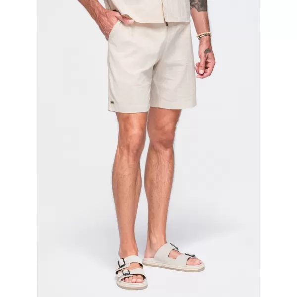  Pánske kraťasy OMBRE OM-SRCS-0209 CREAM 