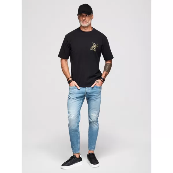  Pánske tričko OMBRE OM-TSCT-0277 BLACK 