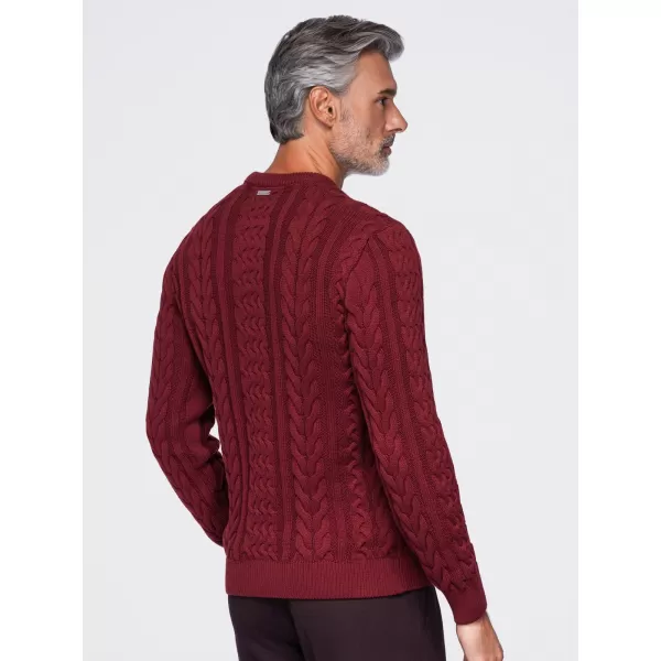  Pánsky sveter OMBRE OM-SWSW-0191 BURGUNDY 
