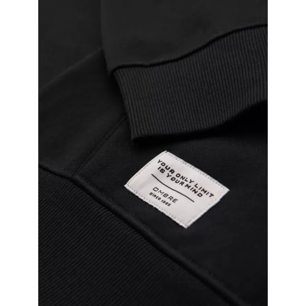  Pánska mikina OMBRE OM-SSBN-0270 BLACK 