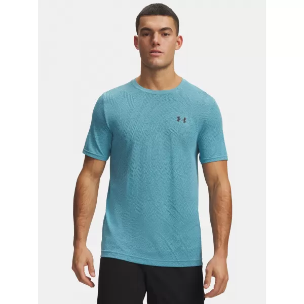  Pánske tričko UNDER ARMOUR VANISH SEAMLESS NOVELTY SS 6010603-425 MODRÁ 