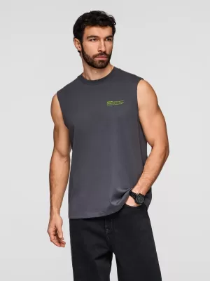 Pánske tričko OMBRE OM-TSTT-0243 GRAPHITE