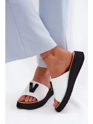 Dámske šľapky VINCEZA 66950 WHITE
