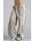 Baggy tepláky s leopardím vzorom NEBBIA PRIMAL 865 CREAM LEOPARD