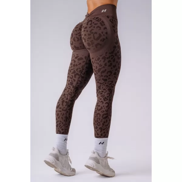  Dámske legíny NEBBIA PRIMAL 849 DARK BROWN LEOPARD 