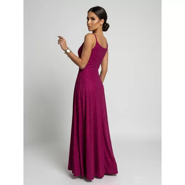  Dámske šaty NUMOCO 299-21 BROKÁTOVÁ FUCHSIA 