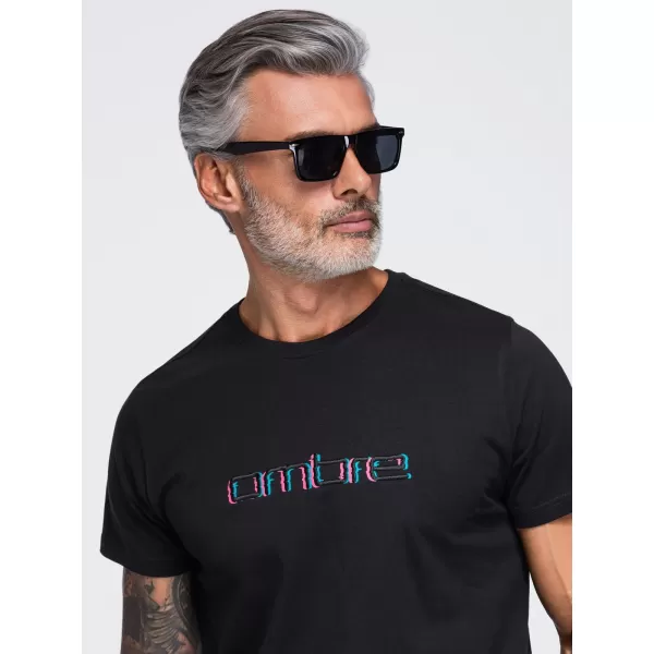  Pánske tričko OMBRE OM-TSPT-0300 BLACK 